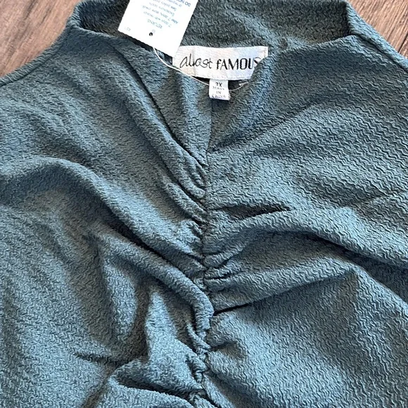 NWT Lot of 2x [Almost Famous] Green Ruched Top & Maxi Skirt, Women’s Plus 2X, 3X - Picture 6 of 11